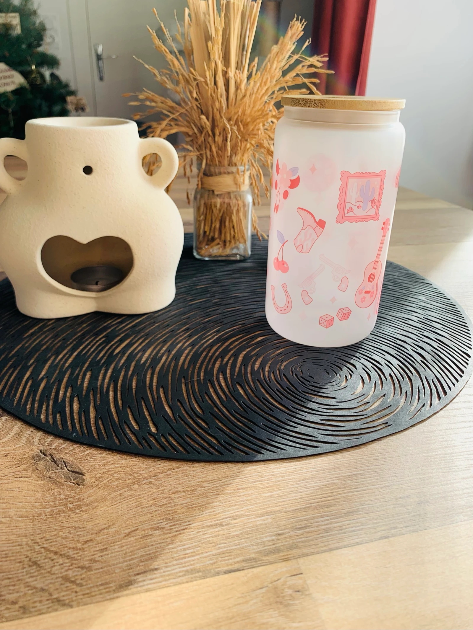 Verre à latte Girl club 470ml - Fait main – photo 2